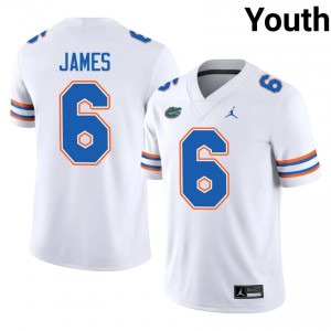 Gators Shemar James #6 White Jersey | Premium Swen NCAA Football Youth Apparel 60918389