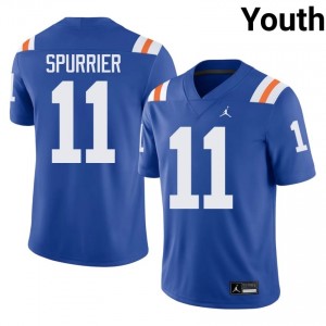 Top-Tier Steve Spurrier #11 Gators Royal Alternate Jersey | Youth University Football Swen Fan Gear 98120049