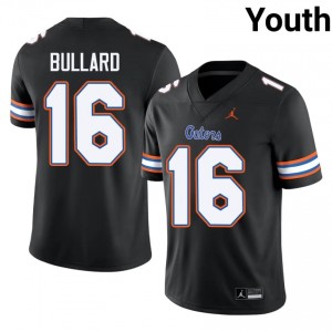 Black TJ Bullard #16 Florida Gators Jersey | Youth High School Football Moisture Wicking Stitched 24971981