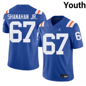 Elite Thread TJ Shanahan Jr. #67 Gators Royal Alternate Jersey | Youth University Football Stitch Fan Gear 82849449