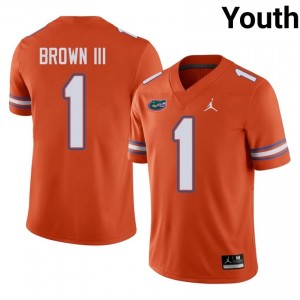 #1 Vernell Brown III Florida Orange Jersey | Elite Embroidery Youth Player Football Gear 16005414