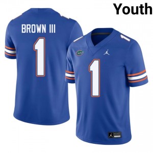 Vernell Brown III #1 UF Gators Jersey | Pro-Grade Royal College Football Youth Stitched 85830563